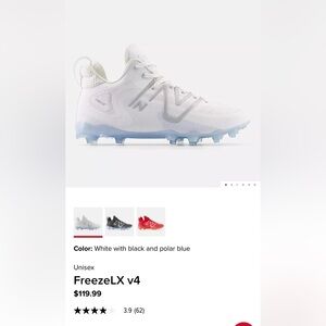 New Balance FreezeLX v4 Cleats (men’s/boys size 7)